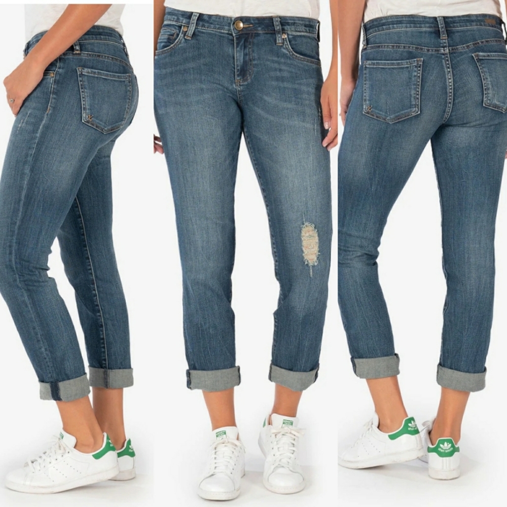 Kut from the Kloth Catherine Boyfriend Jeans in Diverge Wash